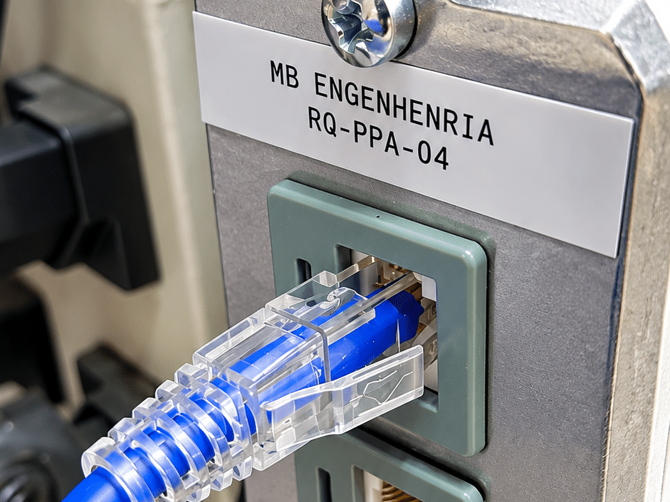 Ponto de rede identificado em projeto de cabeamento estruturado para empresas